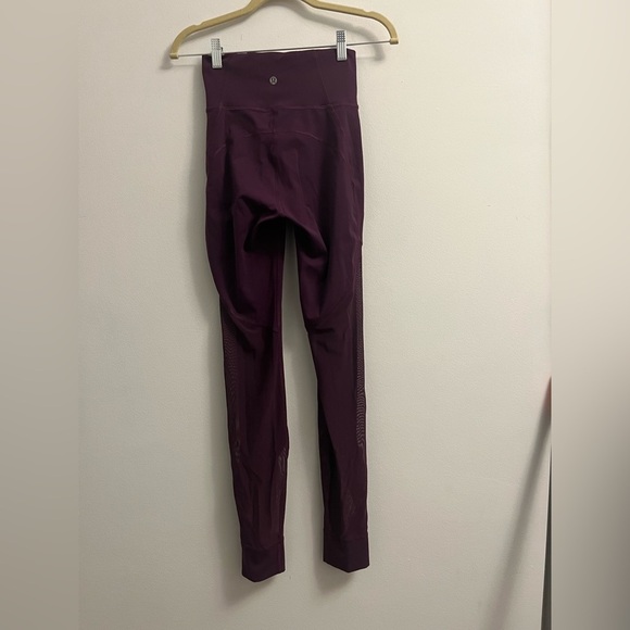 Lululemon Hot Like Agni Pant Leggings - Purple Mesh- Size 4 - Picture 3 of 11